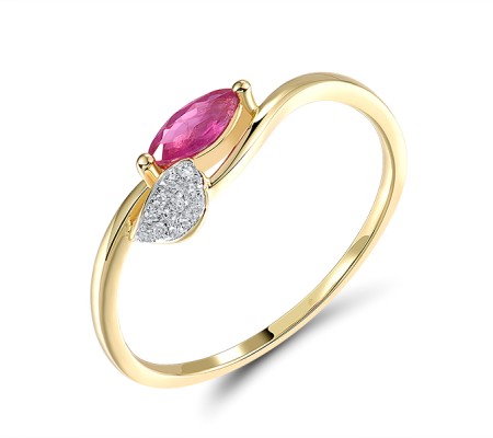 14KYW  Ruby Ring(R321578RUY14KYW) - US 7