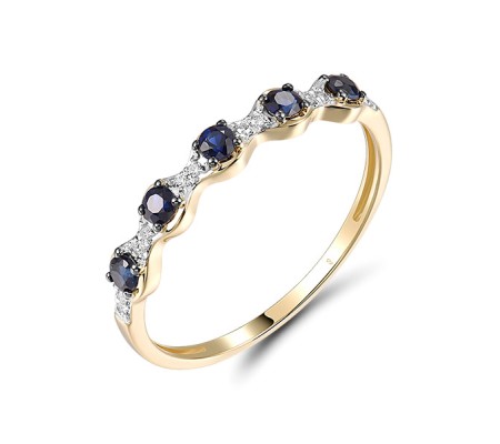 14KYWB  Blue Sapphire Ring(R321591SAP14KYWB)