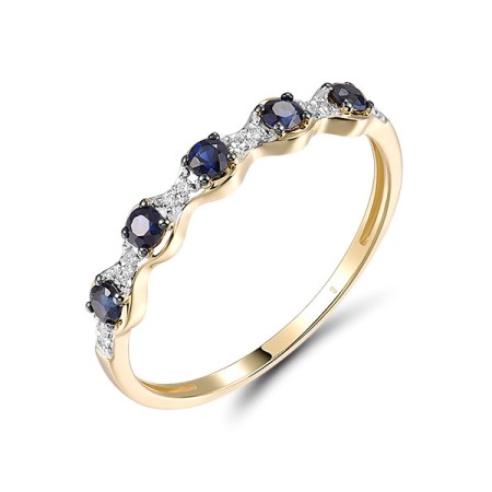 14KYWB  Blue Sapphire Ring(R321591SAP14KYWB)