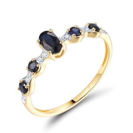 10KYW Ring Blue Sapphire,Diamond (R321592SAP10KYW)