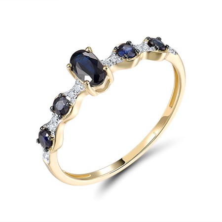 14KYWB  Blue Sapphire Ring(R321592SAP14KYWB)