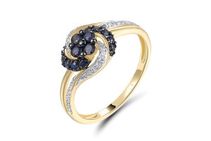 14KYWB  Blue Sapphire Ring(R321656SAP14KYWB)