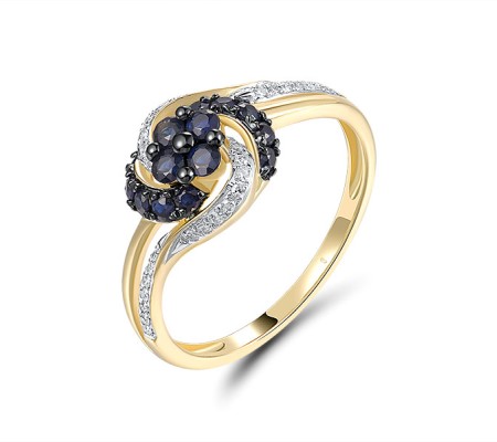 14KYWB  Blue Sapphire Ring(R321656SAP14KYWB)
