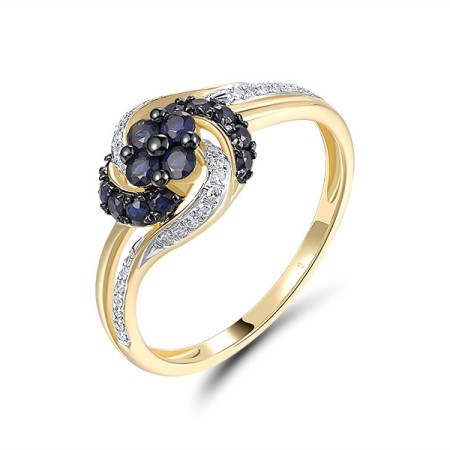 14KYWB  Blue Sapphire Ring(R321656SAP14KYWB)