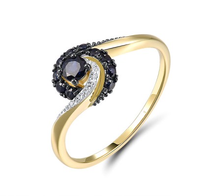 14KYWB  Blue Sapphire Ring(R321657SAP14KYWB)