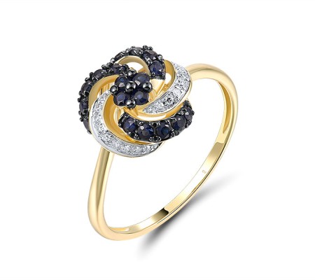 14KYWB  Blue Sapphire Ring(R321658SAP14KYWB)