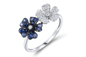 14KWB  Blue Sapphire Ring(R321671SAP14KWB)