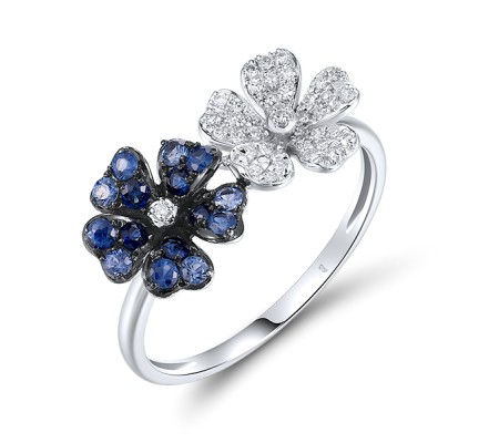 14KWB  Blue Sapphire Ring(R321671SAP14KWB)