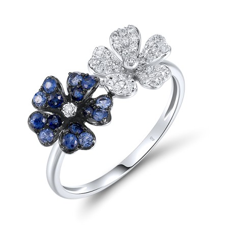 14KWB  Blue Sapphire Ring(R321671SAP14KWB)