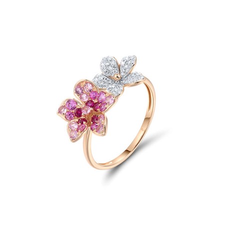 14KRW Ring Diamond,Pink Sapphire,Ruby (R321672PRU14KRW)