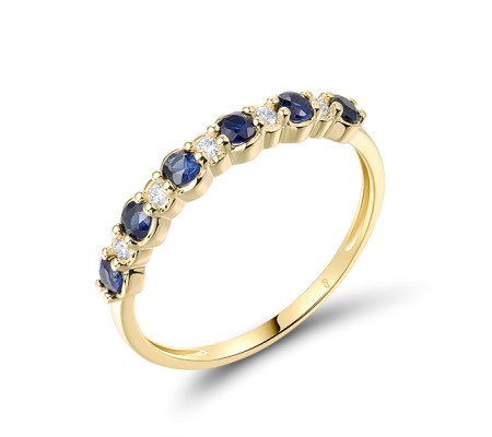 14KY  Blue Sapphire Ring  (R321674SAP14KY)