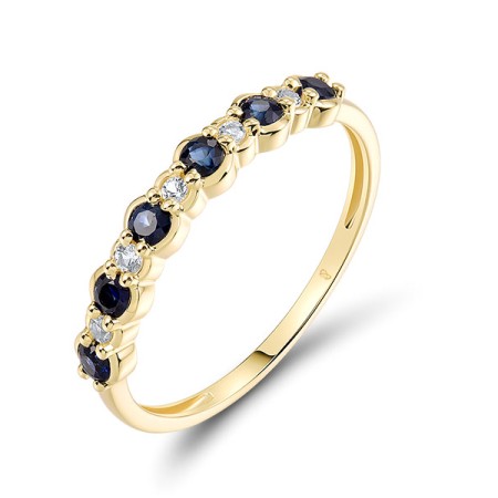 14KY  Blue Sapphire,White Sapphire Ring(R321674SWS14KY)