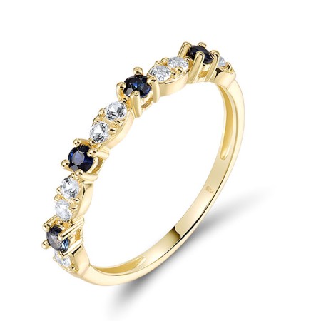 14KY  Blue Sapphire,White Sapphire Ring(R321675SWS14KY)