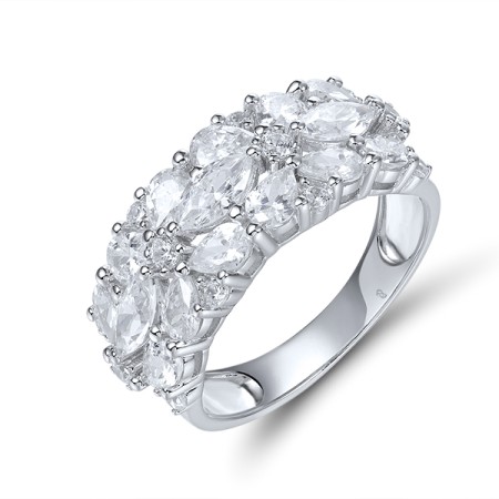 Sterling Silver  White Cubic Zirconia Ring  (R321686WCZSL925) - US 6