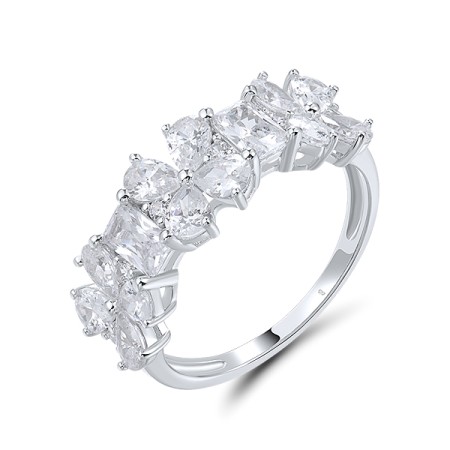 Sterling Silver  White Cubic Zirconia Ring  (R321688WCZSL925) - US 6