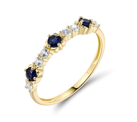 14KY  Blue Sapphire,White Sapphire Ring(R321711SWS14KY)