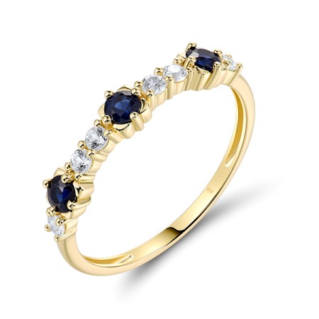 14KY  Blue Sapphire,White Sapphire Ring(R321711SWS14KY)