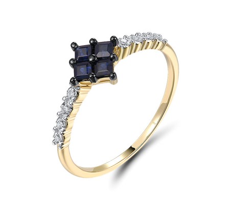 14KYWB  Blue Sapphire Pendant(R321714SAP14KYWB)