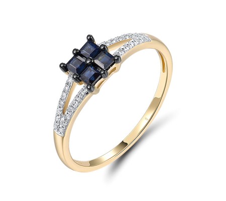 14KYWB  Blue Sapphire Ring(R321716SAP14KYWB)