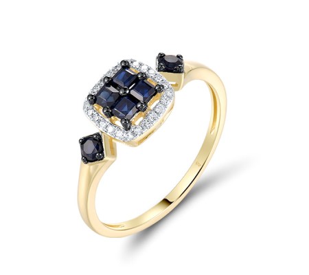 14KYWB  Blue Sapphire Ring(R321717SAP14KYWB)