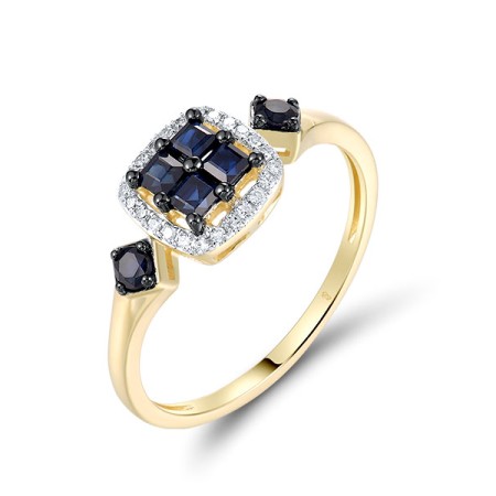 14KYWB  Blue Sapphire Ring(R321717SAP14KYWB)