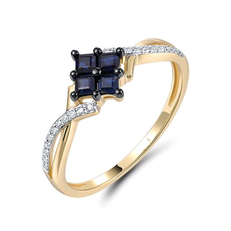 14KYWB  Blue Sapphire Ring(R321718SAP14KYWB)