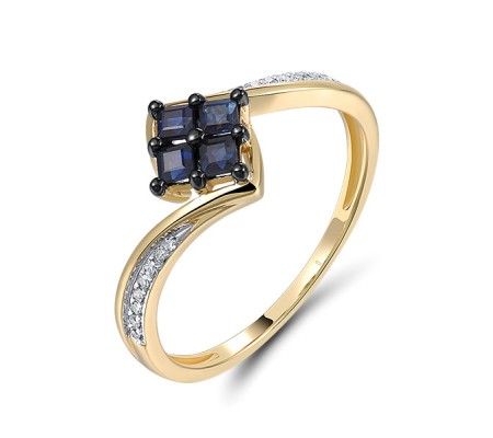 14KYWB  Blue Sapphire Ring(R321719SAP14KYWB)