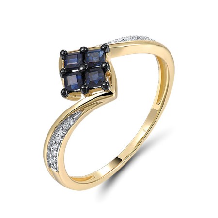 14KYWB  Blue Sapphire Ring(R321719SAP14KYWB)