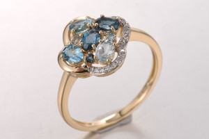14KYW  Blue Topaz (Sky Blue),Blue Top Ring(R321733BKLT14KYW)
