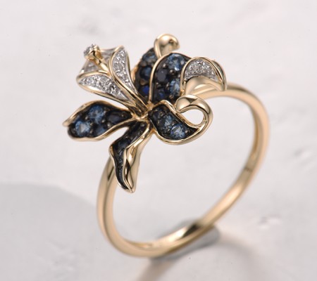 14KYWB  Blue Sapphire Ring(R321745SAP14KYWB)