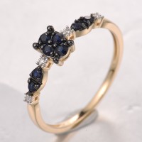 14KYWB  Blue Sapphire Ring(R321828SAP14KYWB)