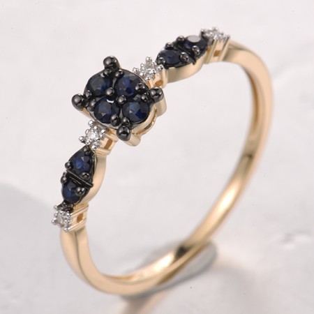 14KYWB  Blue Sapphire Ring(R321828SAP14KYWB)