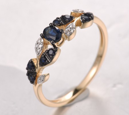 14KYWB  Blue Sapphire Ring(R321830SAP14KYWB)
