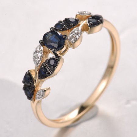 14KYWB  Blue Sapphire Ring(R321830SAP14KYWB)