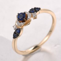 14KYWB  Blue Sapphire Ring(R321832SAP14KYWB)