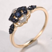 14KYWB  Blue Sapphire Ring(R321833SAP14KYWB)