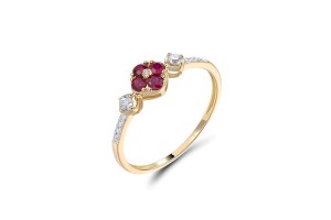 14KYW  Ruby,White Sapphire Ring(R321859RUW14KYW)