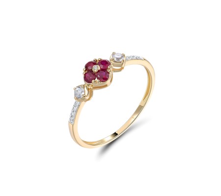 14KYW  Ruby,White Sapphire Ring(R321859RUW14KYW)