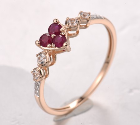14KRW  Ruby,White Sapphire Ring(R321861RUW14KRW)