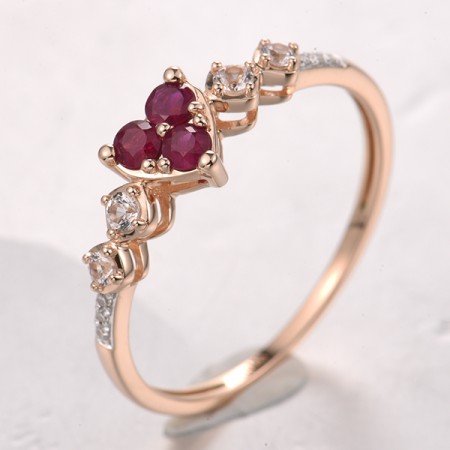 14KRW  Ruby,White Sapphire Ring(R321861RUW14KRW)