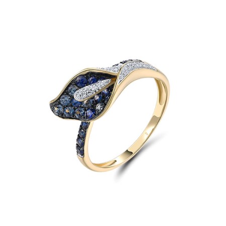 14KYWB  Blue Sapphire Ring(R321864SAP14KYWB)