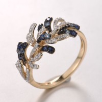 14KYWB  Blue Sapphire Ring(R321872SAP14KYWB)
