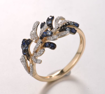 14KYWB  Blue Sapphire Ring(R321872SAP14KYWB)