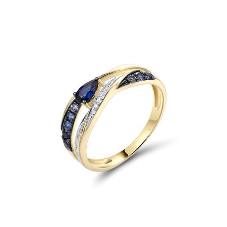 14KYWB  Blue Sapphire Ring(R321873SAP14KYWB)