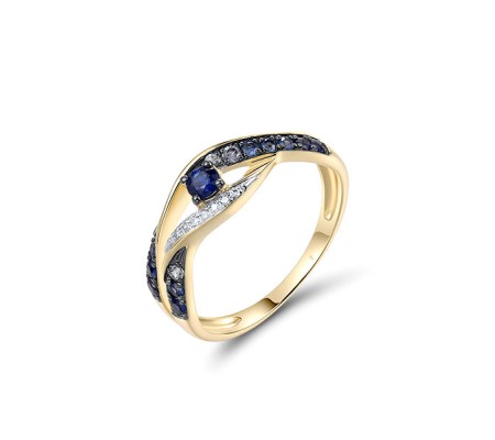 14KYWB  Blue Sapphire Ring(R321874SAP14KYWB)