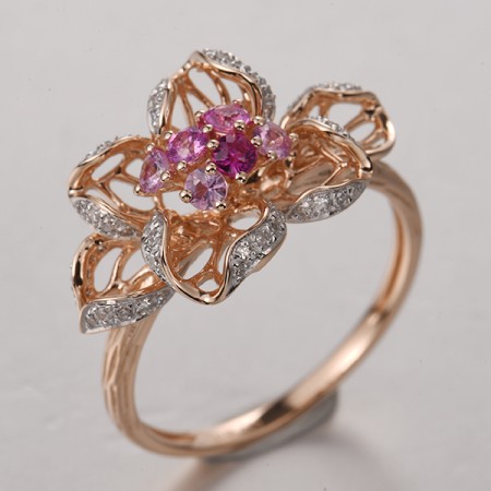 14KRW  Pink Sapphire,Ruby Ring(R321991PRU14KRW)