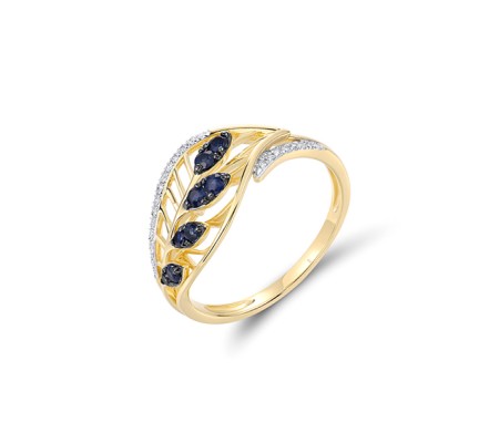 14KYWB  Blue Sapphire Ring(R322001SAP14KYWB)