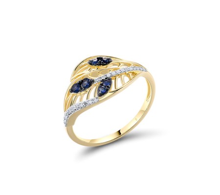 14KYWB  Blue Sapphire Ring(R322002SAP14KYWB)