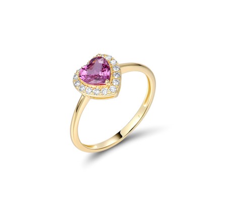 14KY  Pink Sapphire Ring(R322076PIS14KY) - US 7