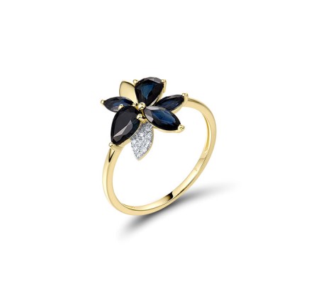 14KYW  Blue Sapphire Ring(R322104SAP14KYW)
